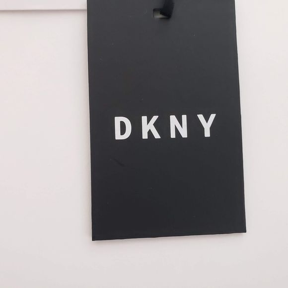 New DKNY Plus Size 16 One Piece Halter Swimsuit Black Whit Shelf Bra Compression - Picture 14 of 14